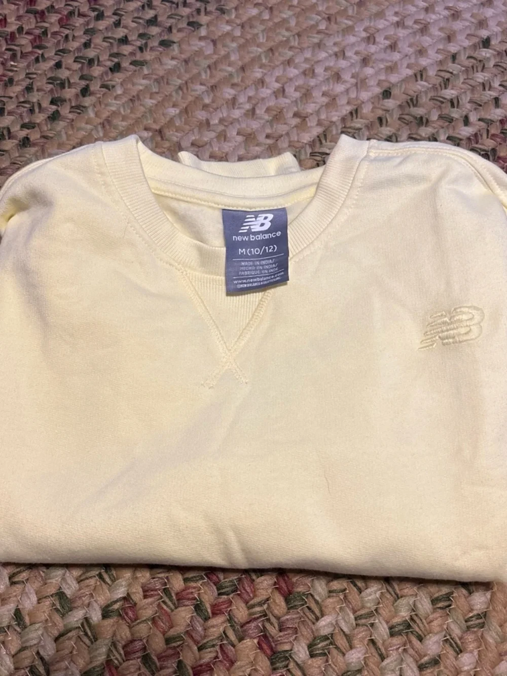 New Balance kids Cream Crewneck Sweatshirt